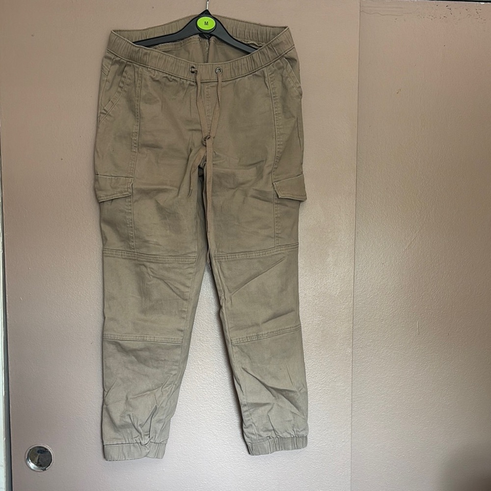 Sincerely Jules Tan Jogger Track Pants with Elastic Waistband